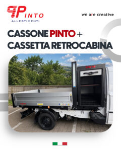 CASSONE PINTO ACCORCIATO + BOX RETROCABINA